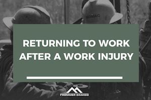  Returning to work after a work injury